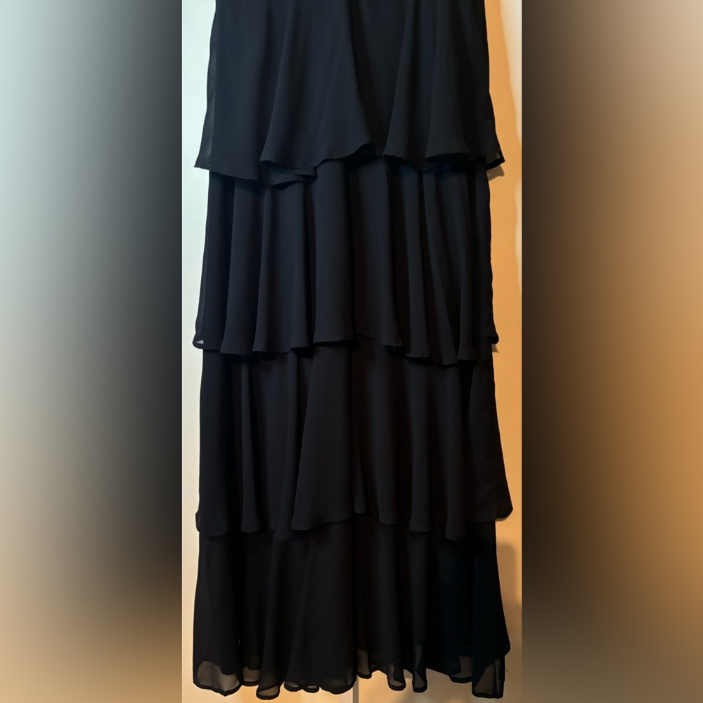 Lulus Black Tiered V Neck Maxi Dress XS & XL - Picture 9 of 16